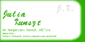 julia kunszt business card